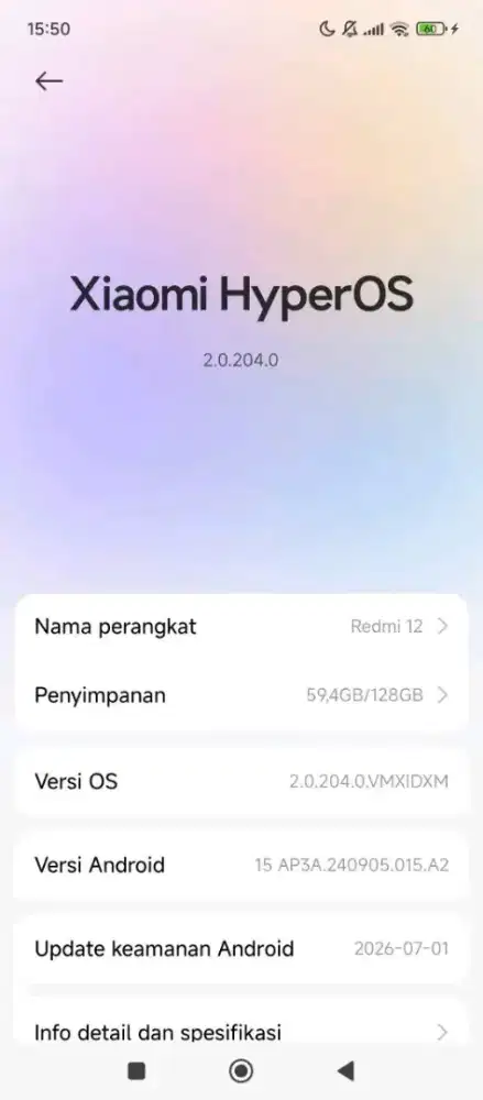 Jual hp second murah redmi 12 ram 8