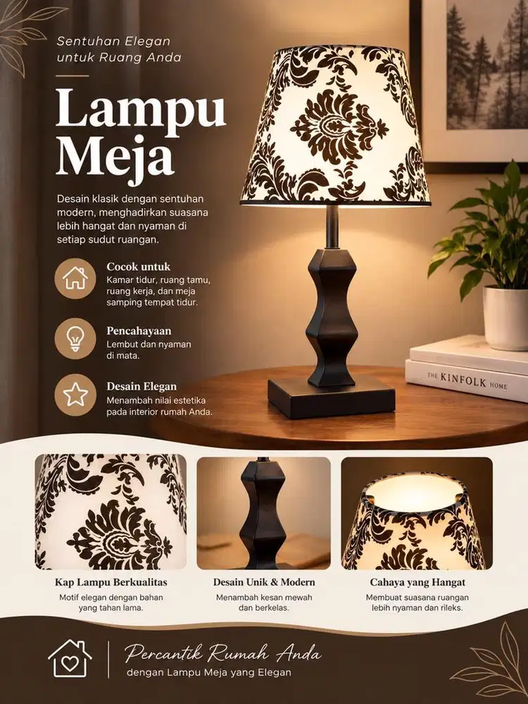 LAMPU MEJA AESTHETIC MINIMALIS