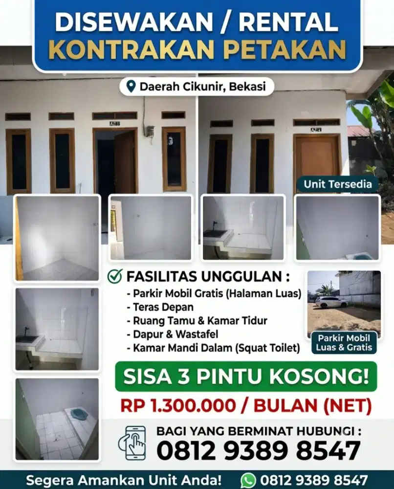 Disewakan Rumah Petakan