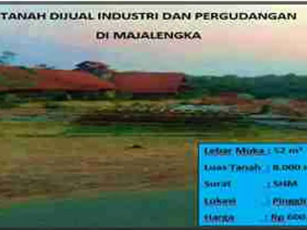 Tanah industri dan pergudangan Majalengka