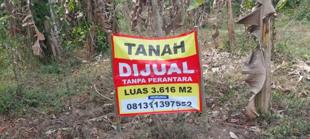 Dijual tanah tanpa perantara