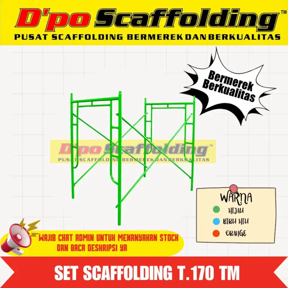 Scaffolding tinggi 170 TM green