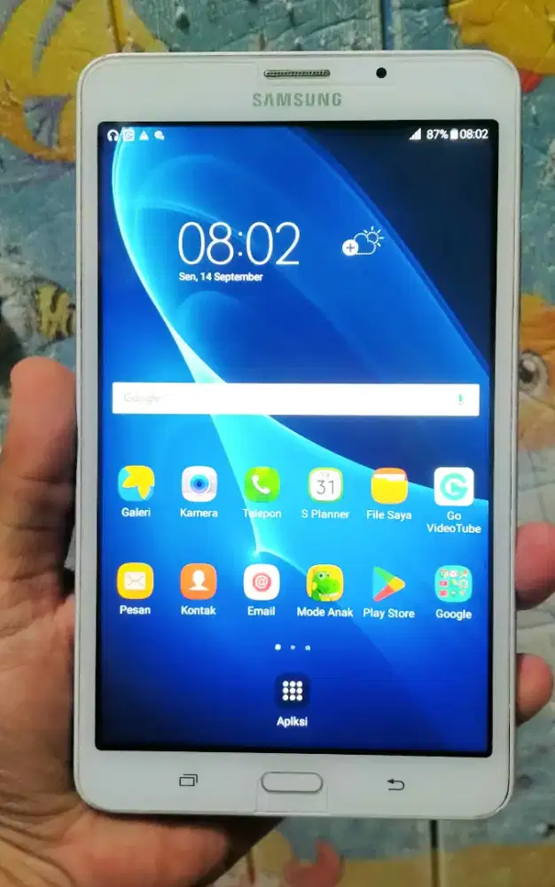 Tablet Samsung galaxy A 2016(SM-T285)1,5GB/8GB LCD ORI. normadi Jaksel