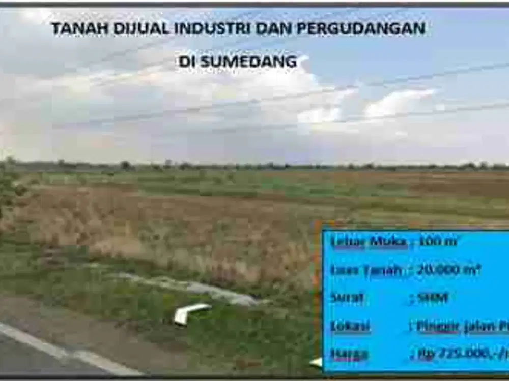Tanah industri dan pergudangan Sumedang