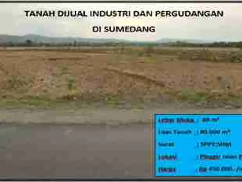Tanah industri dan pergudangan Sumedang