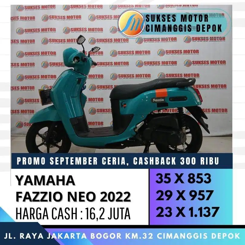 YAMAHA FAZZIO NEO 2022 PROMO KREDIT DP 500 SYARAT KTP KK