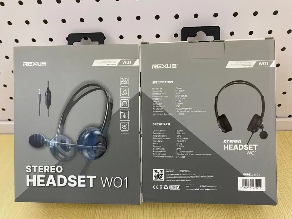 HF Headphone Rexus W01 Black