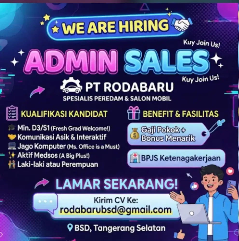 LOWONGAN ADMIN SALES
