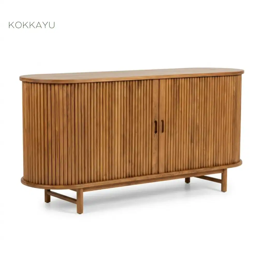 Bufet Japandi Tv Minimalis Modern Salur Kayu Jati