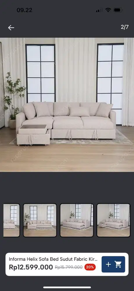 Sofa sudut/sofa sleeper