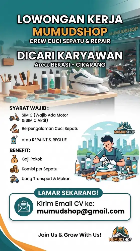 karyawan laundry cuci sepatu repaint reglue
