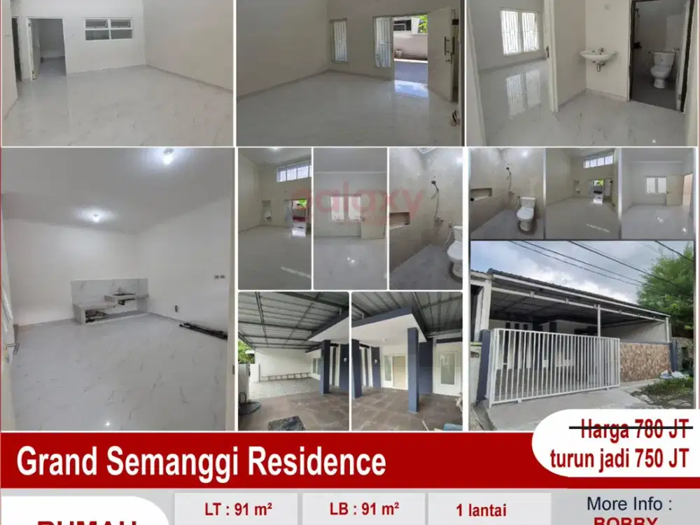 Rumah Baru 1 Lantai Di Grand Semanggi Residence Surabaya