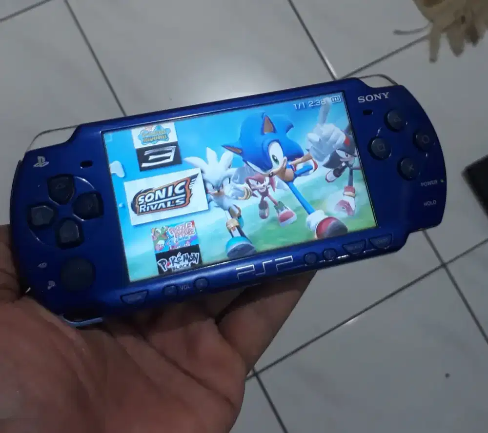 Psp sony blue slim keren full games mantap muluss lancar siap main