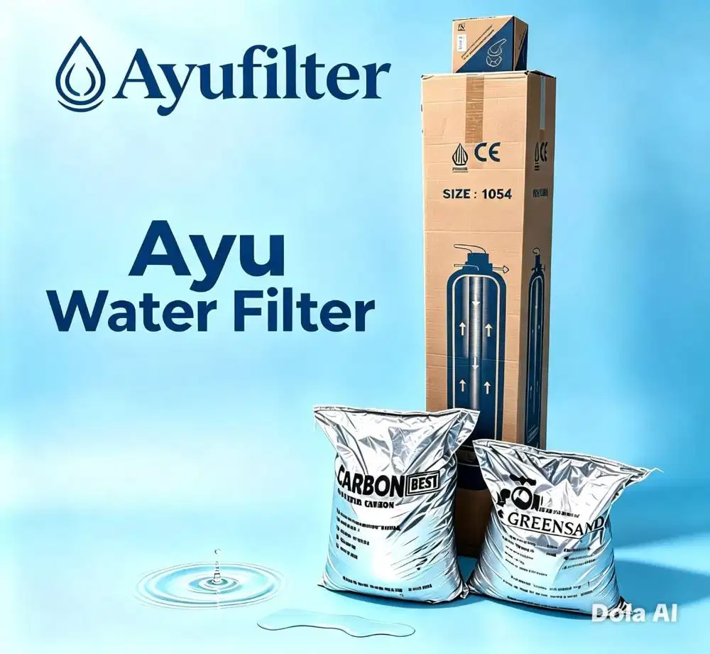 filter air sepaket /kepala 3way /dengan media