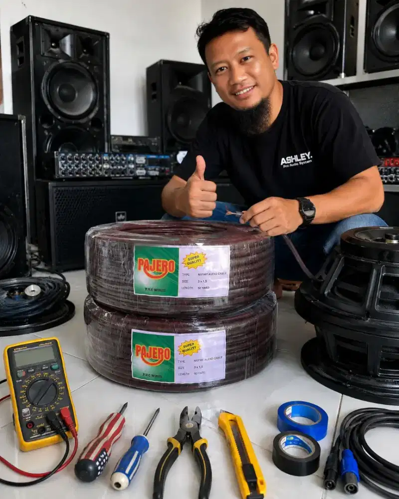Kabel Listrik Audio Serabut Pajero 3X1.5 50M