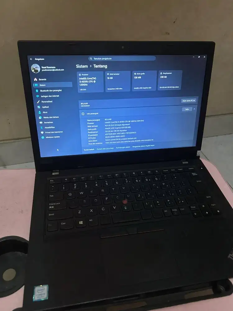 LAPTOP LENOVO THINKPAD L480 — i5 GEN 8