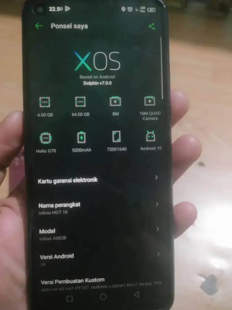 Infinix Hot 10 Ram 4/64