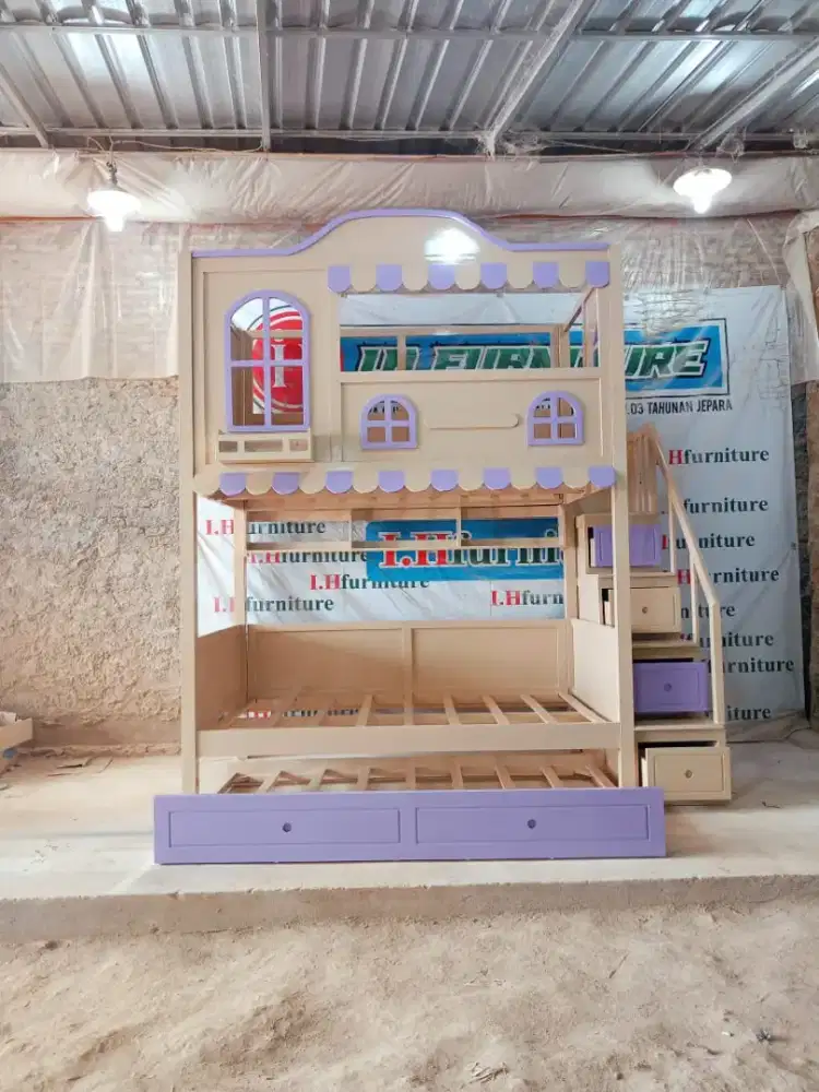 Jual ranjang tingkat anak / bunk bed murah dan kuat