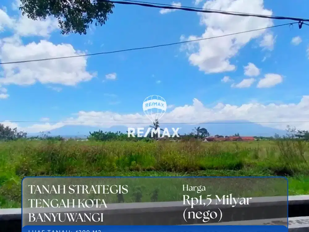 DIJUAL TANAH STRATEGIS SOBO, BANYUWANGI KOTA