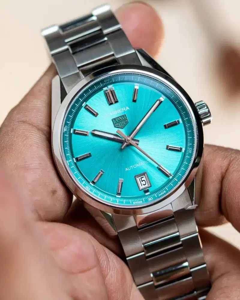 Tag Heuer Carrera Date Turquoise Blue Dial