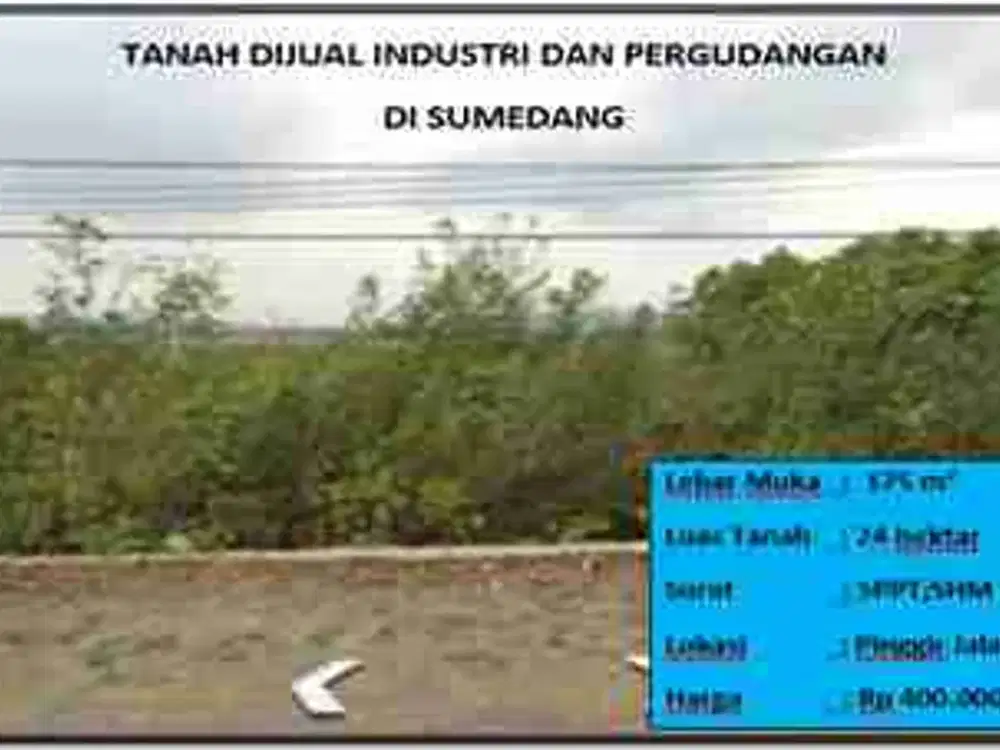 Tanah industri dan pergudangan Sumedang