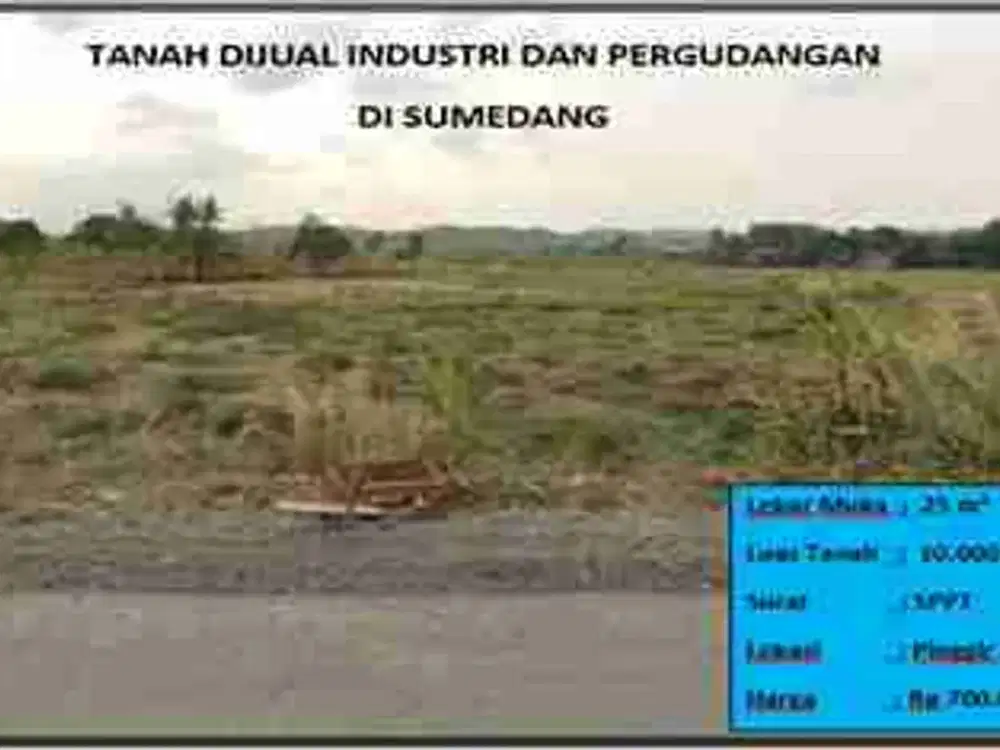 Tanah industri dan pergudangan Sumedang