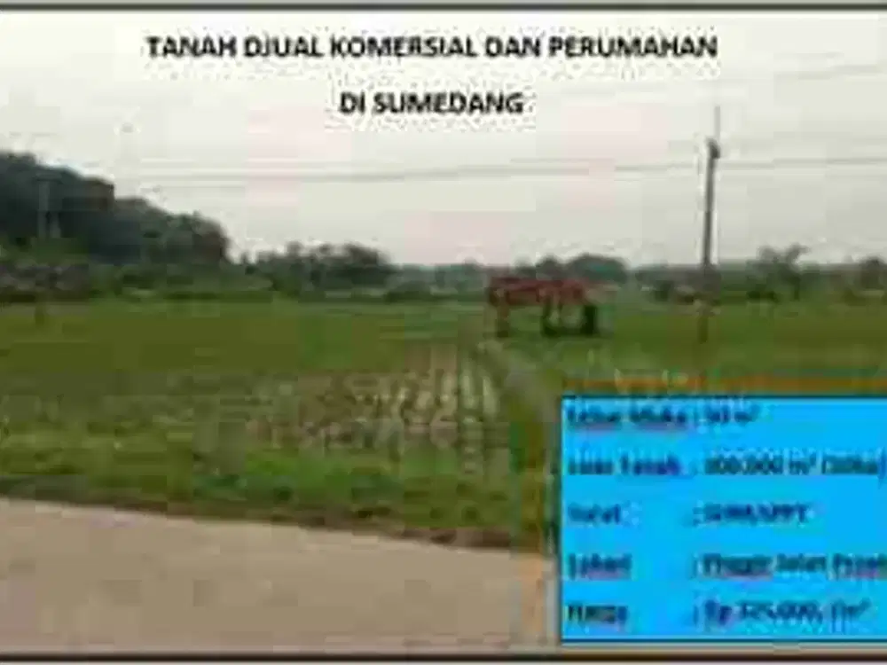 Tanah komersial dan pemukiman Sumedang