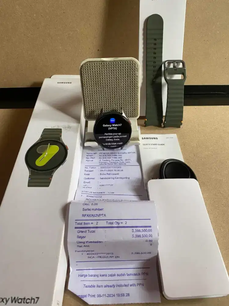 Samsung galaxy watch 7 44mm resmi sein fullset mulus no minus