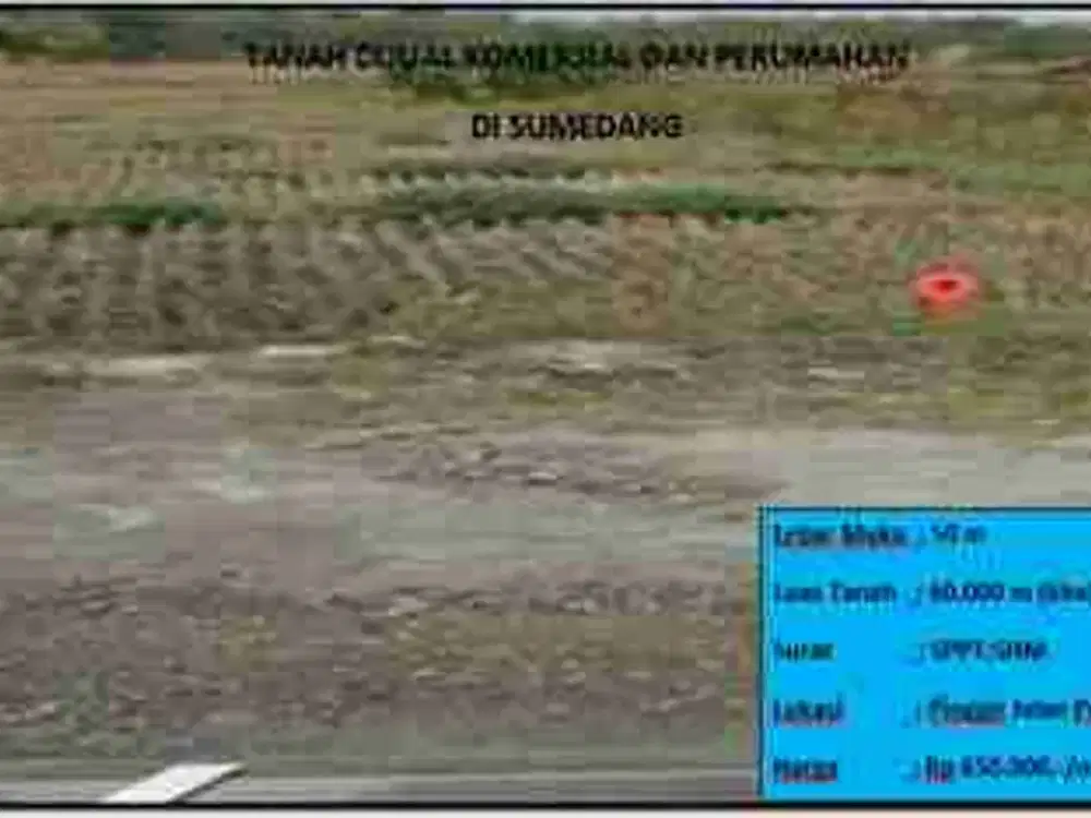 tanah komersial dan pemukiman sumedang