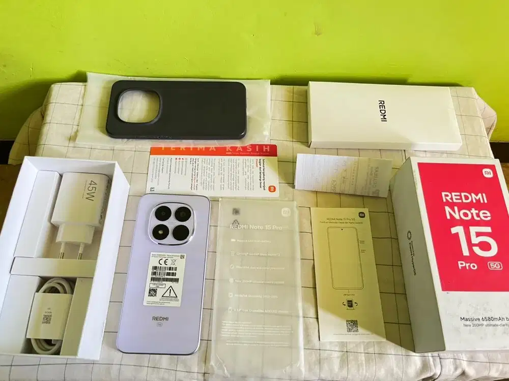 REDMI NOTE 15 PRO 5G 12/512 100% MULUS BH 100% GARANSI PANJANG