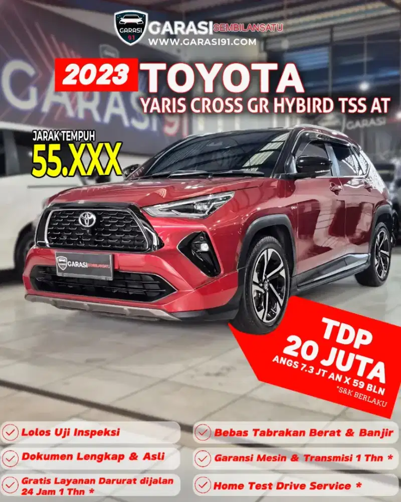[Tdp 20 JT] YARIS CROSS HYBIRD AT 2023 LIKE NEW