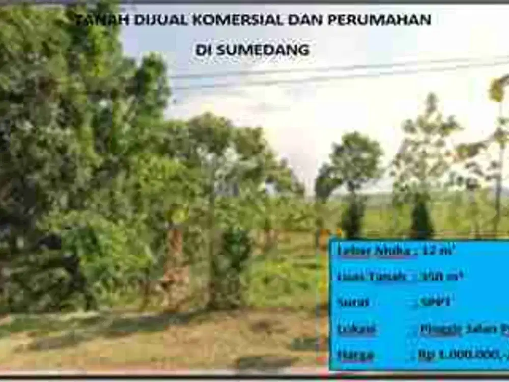 Tanah komersil dan pemukiman Sumedang