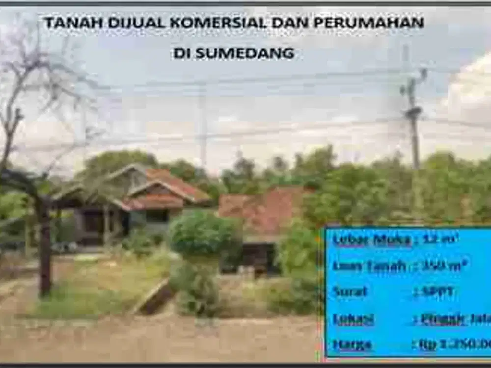 Tanah komersial dan pemukiman Sumedang