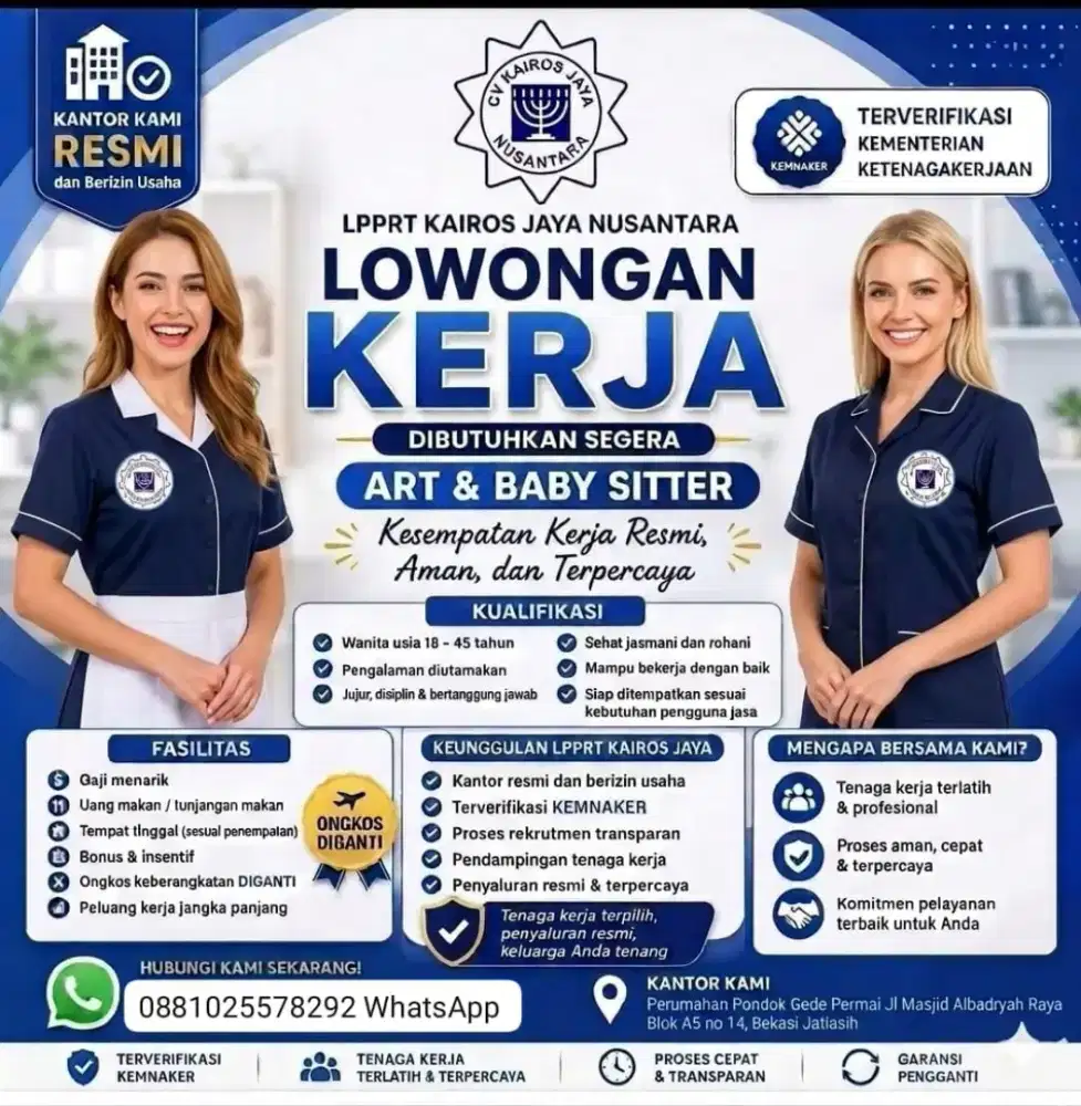 Loker Bekasi khusus untuk perempuan