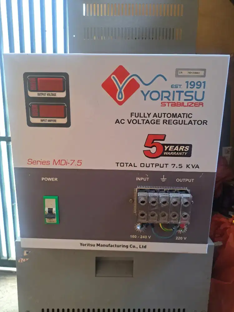 Stabilizer yoritsu 7500w kondisi like new