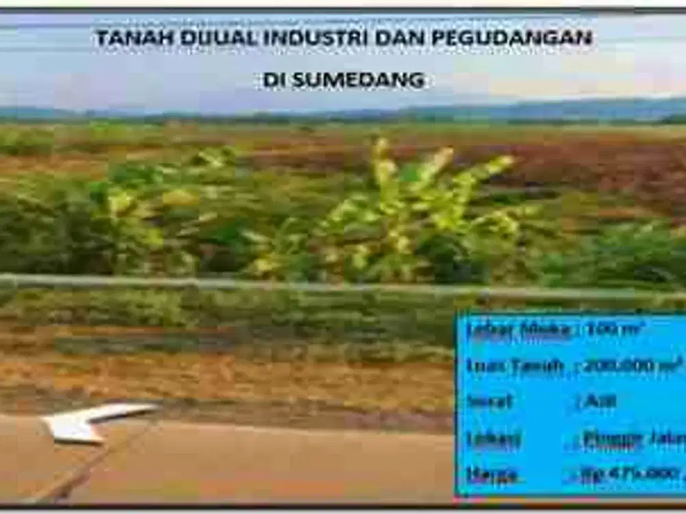 Tanah industri dan pergudangan Sumedang
