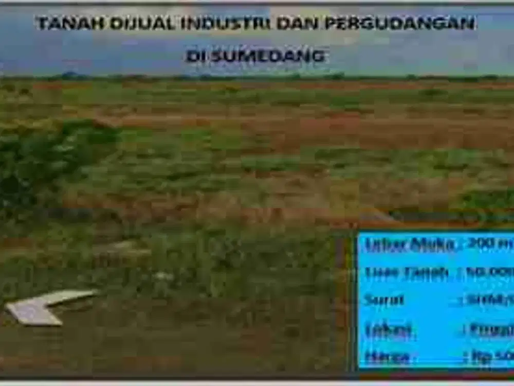 Tanah industri dan pergudangan Sumedang
