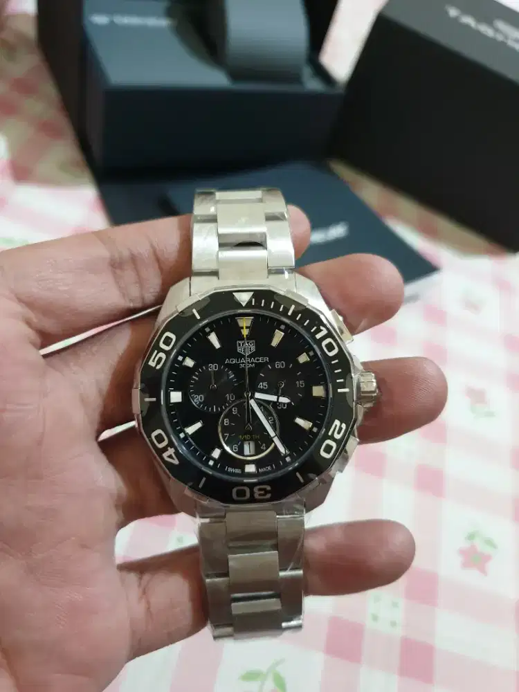 jam tangan TAG Heuer ORIGINAL seri Aquaracer Chronograph Bezel Ceramic