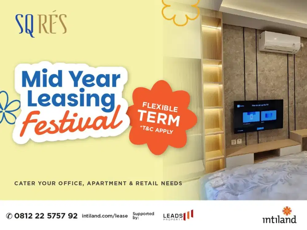 SQ Rés TB Simatupang Studio for Rent | Brand New | Fully Furnished | Rp11Juta/Month
