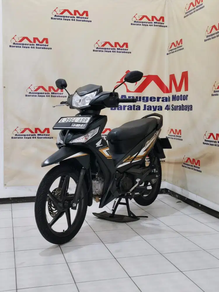 Km 1800 Honda supra x 125 fi Tahun 2022 Hitam