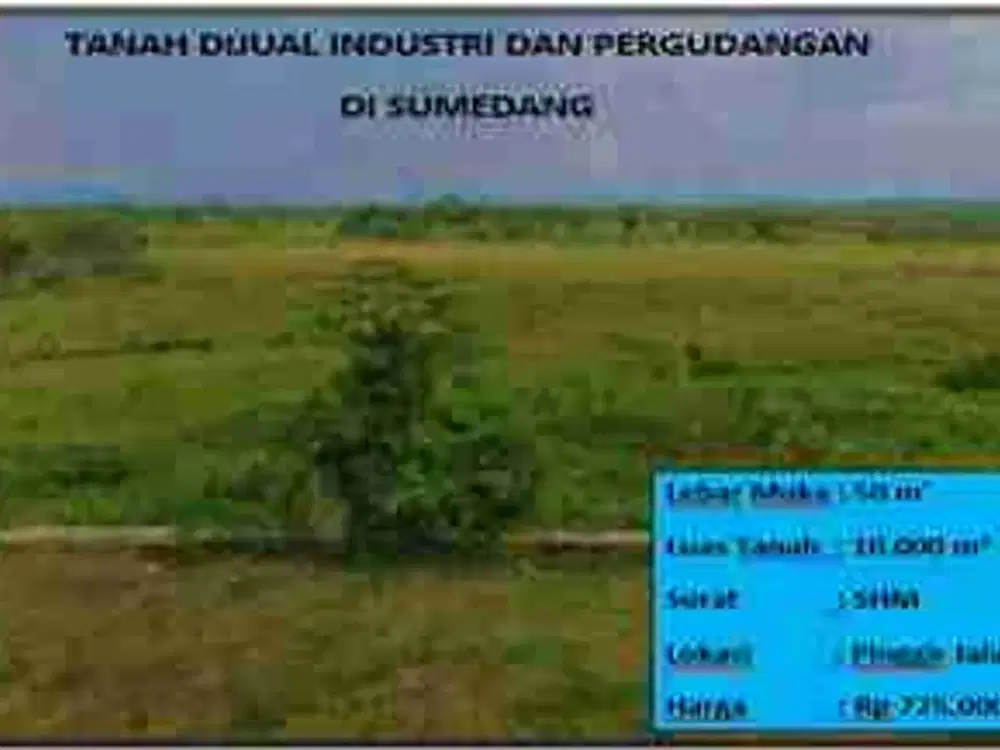 Tanah industri dan pergudangan Sumedang