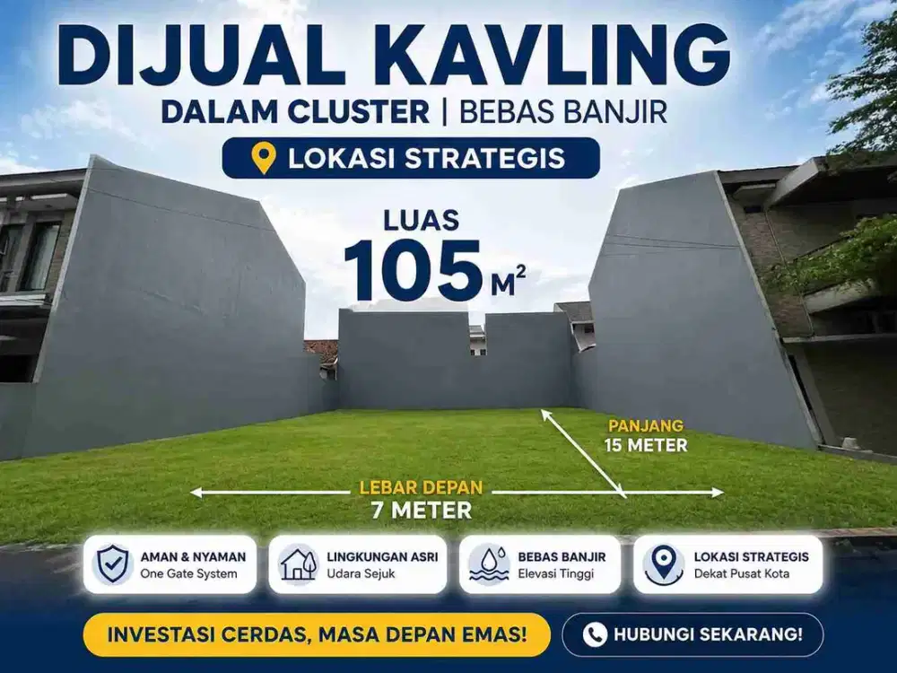 Tanah Kavling Dalam Cluster Lokasi Strategis Dekat Tol Dan Lrt