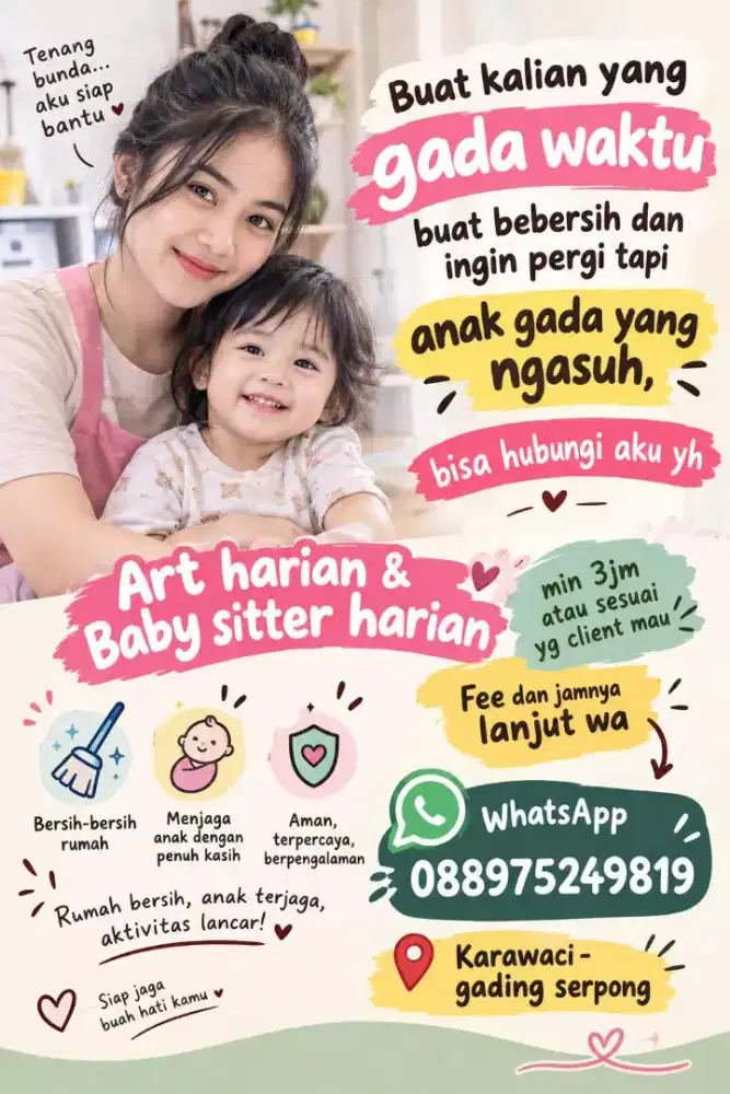 Art harian & baby sitter harian
