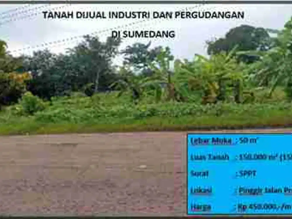 Tanah industri dan pergudangan Sumedang