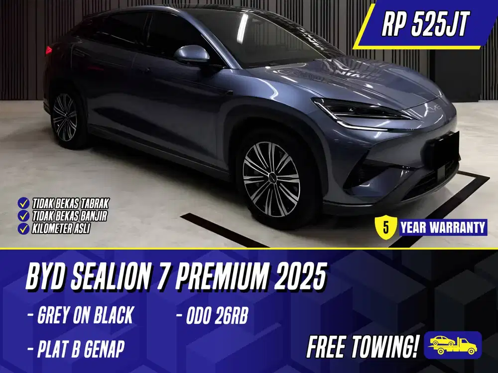 BYD Sealion 7 Premium 2025 Grey on Black Abu-abu Abu
