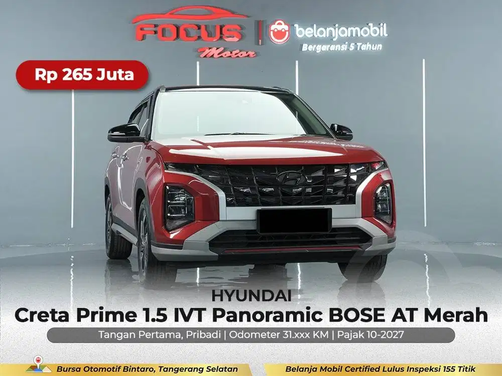 [ GARANSI 5THN ] Hyundai Creta Prime 1.5 Panoramic AT 2023/2024/2025