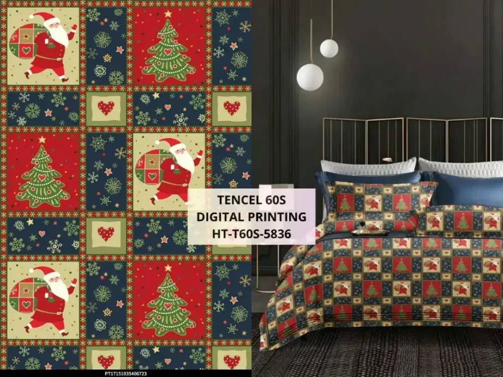 Seprai set tencel natal christmas