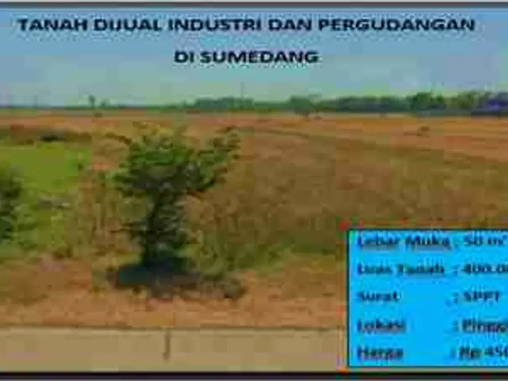 Tanah industri dan pergudangan Sumedang