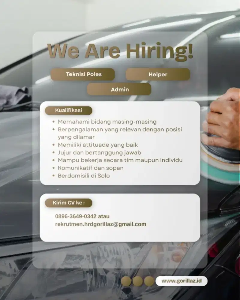 Lowongan autodetailing