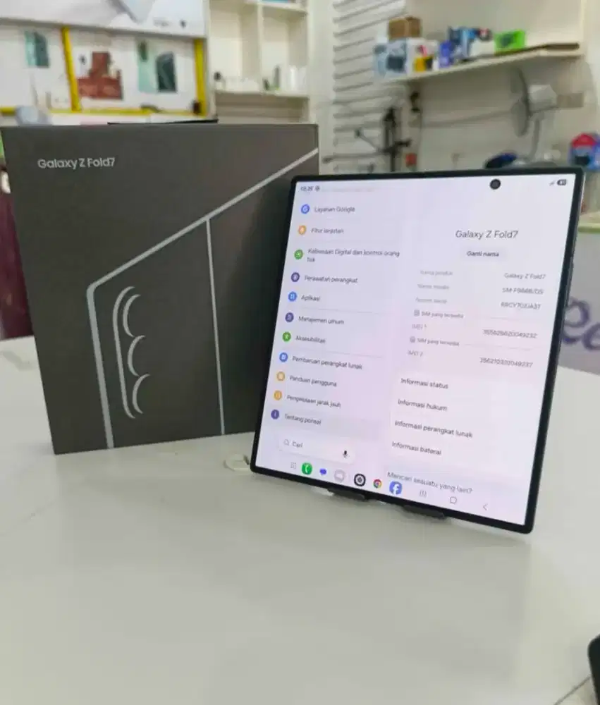 samsung Zfold 7 12)256,seperti  baru,belum bongkar,fulset,no minus